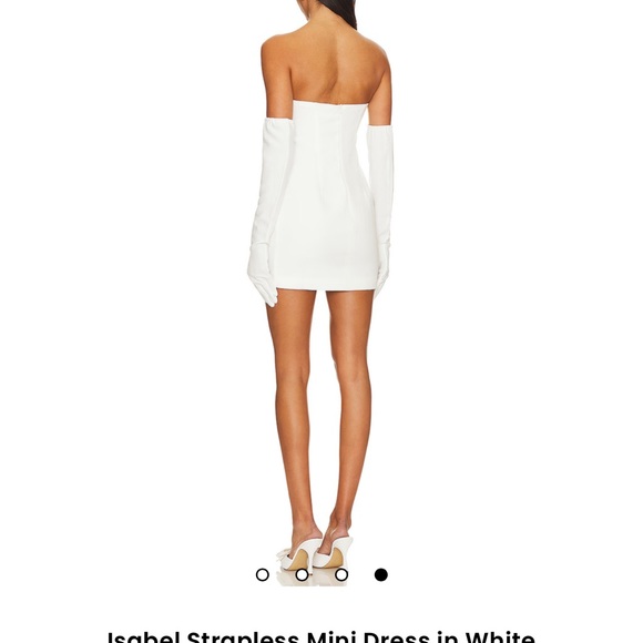 Isabel Strapless Mini Dress in White - Picture 8 of 9